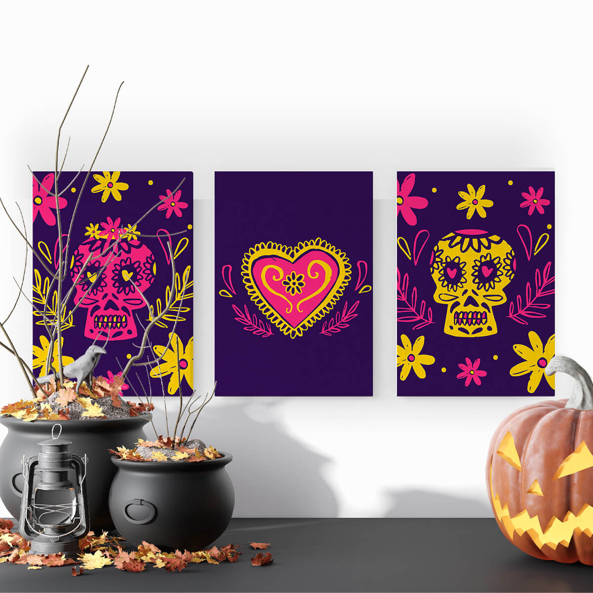 CANVAS113 - Flores y Calaveras