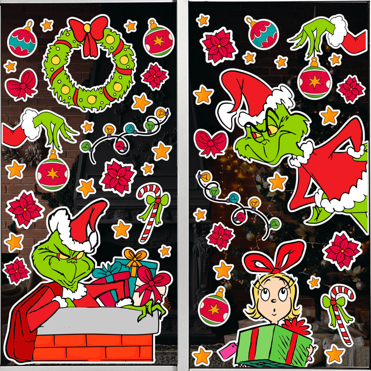 NAV78 - Vinil Electroestático El Grinch y los regalos
