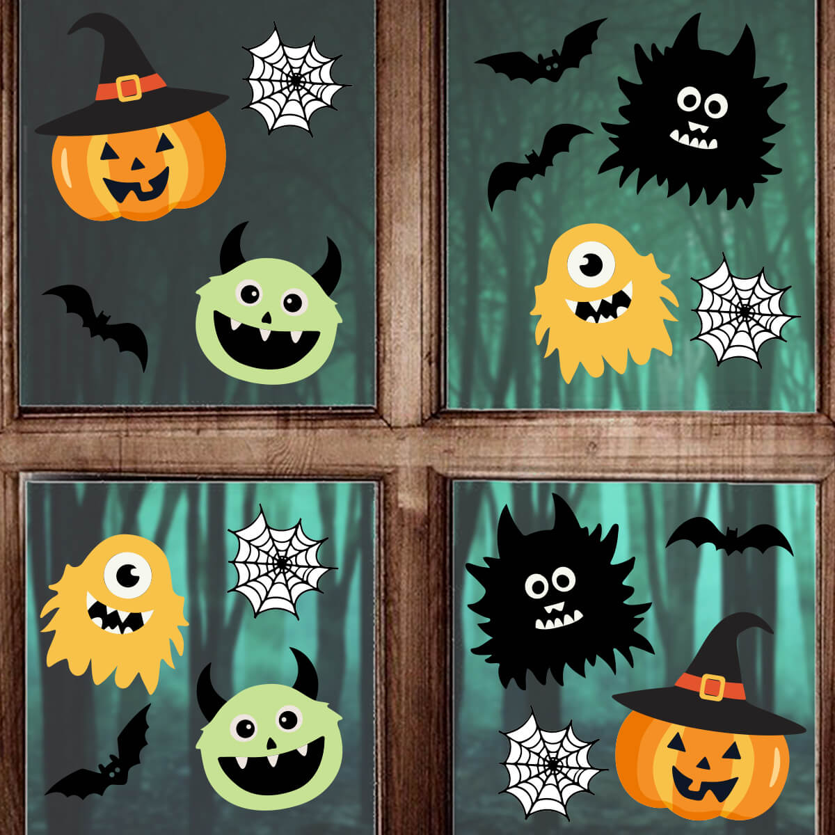 HALL56 - Vinil Electroestático Monstruitos de Halloween