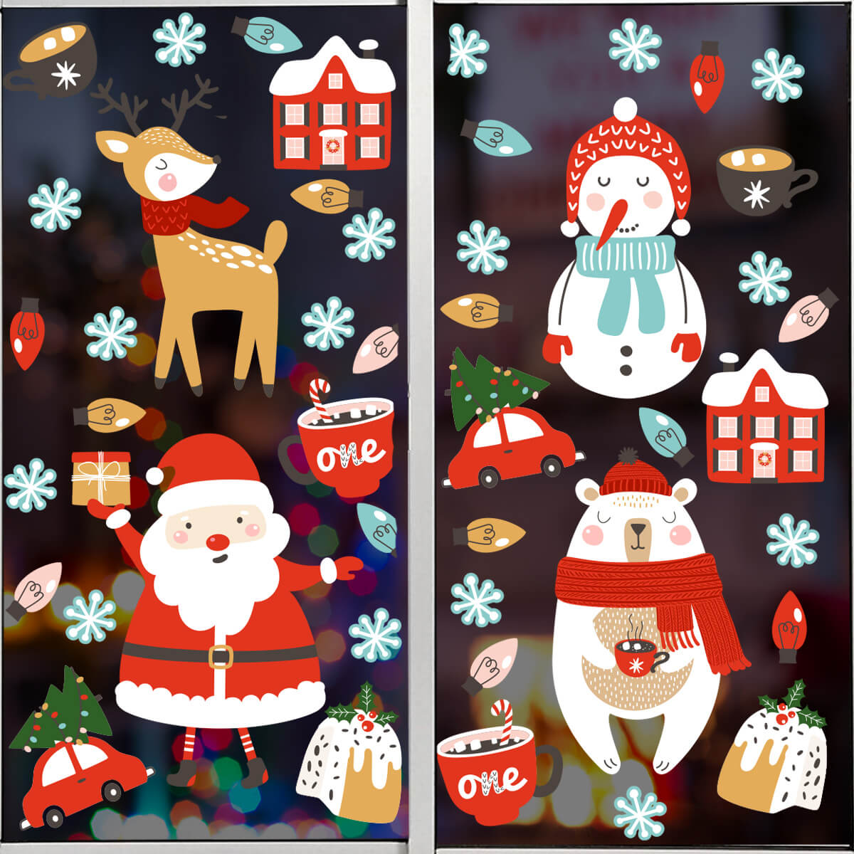 NAV81 - Vinil Electroestático Caritas de Navidad