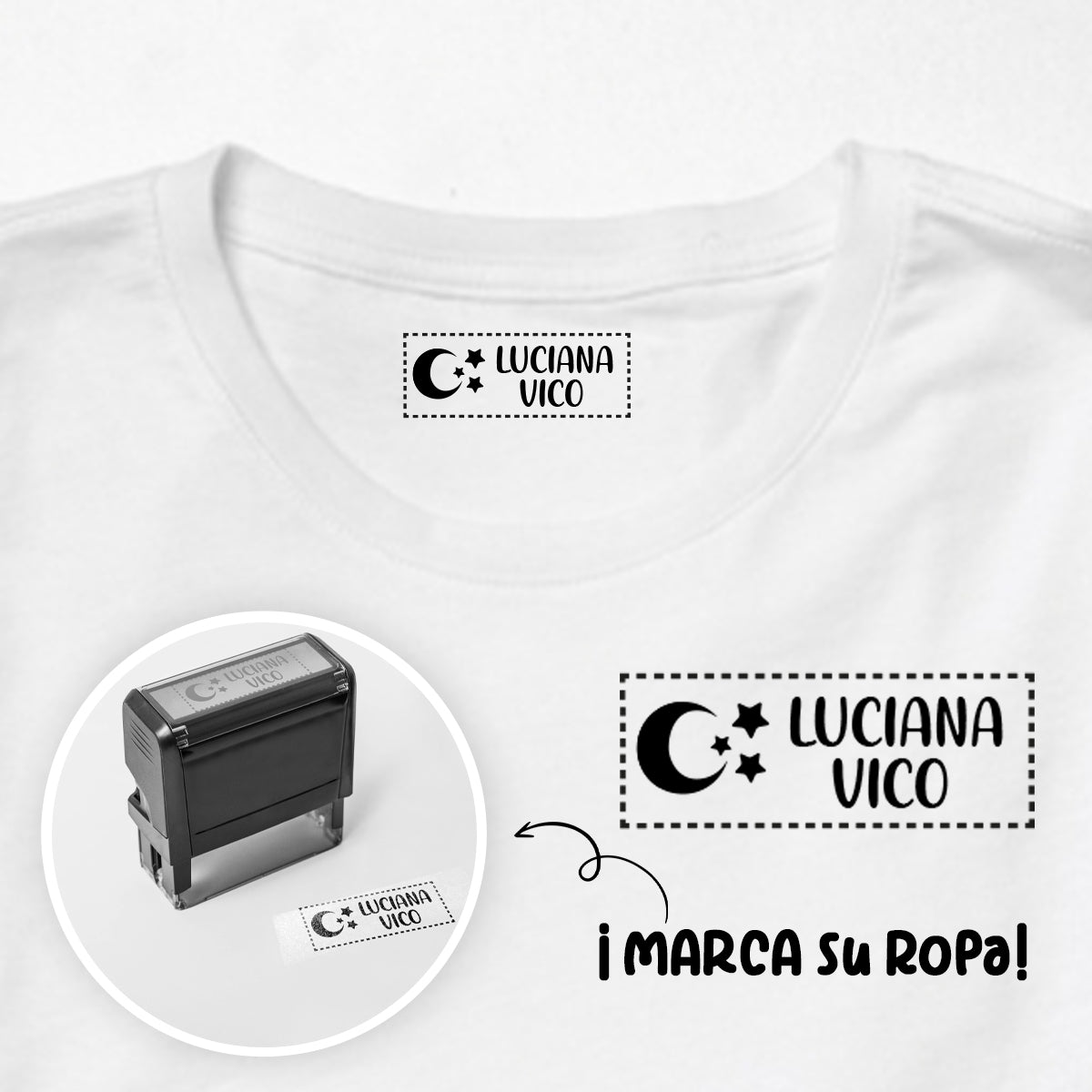 SELLO37 - Luna y estrellas