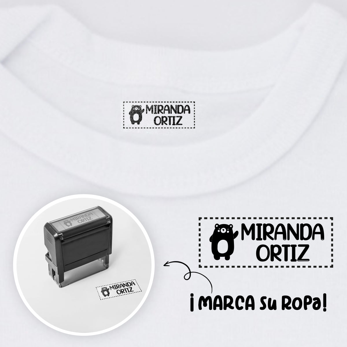 SELLO47 - osito feliz