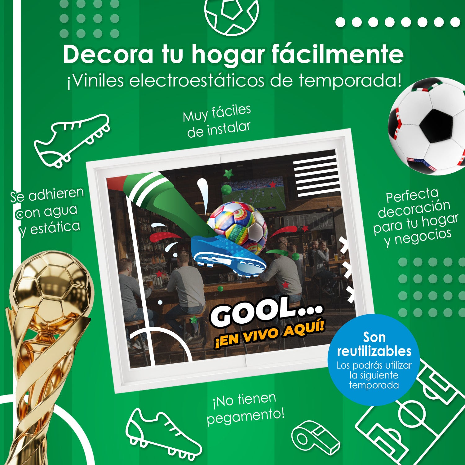 ELECTRO05 - Vinil Electroestático Vive el Mundial