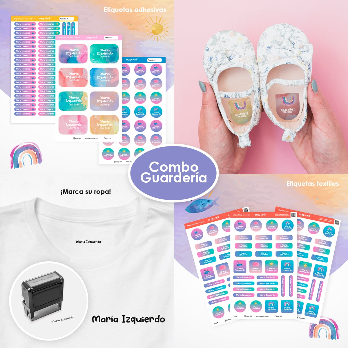 Combo GuarderiaETI164 - Acuarela