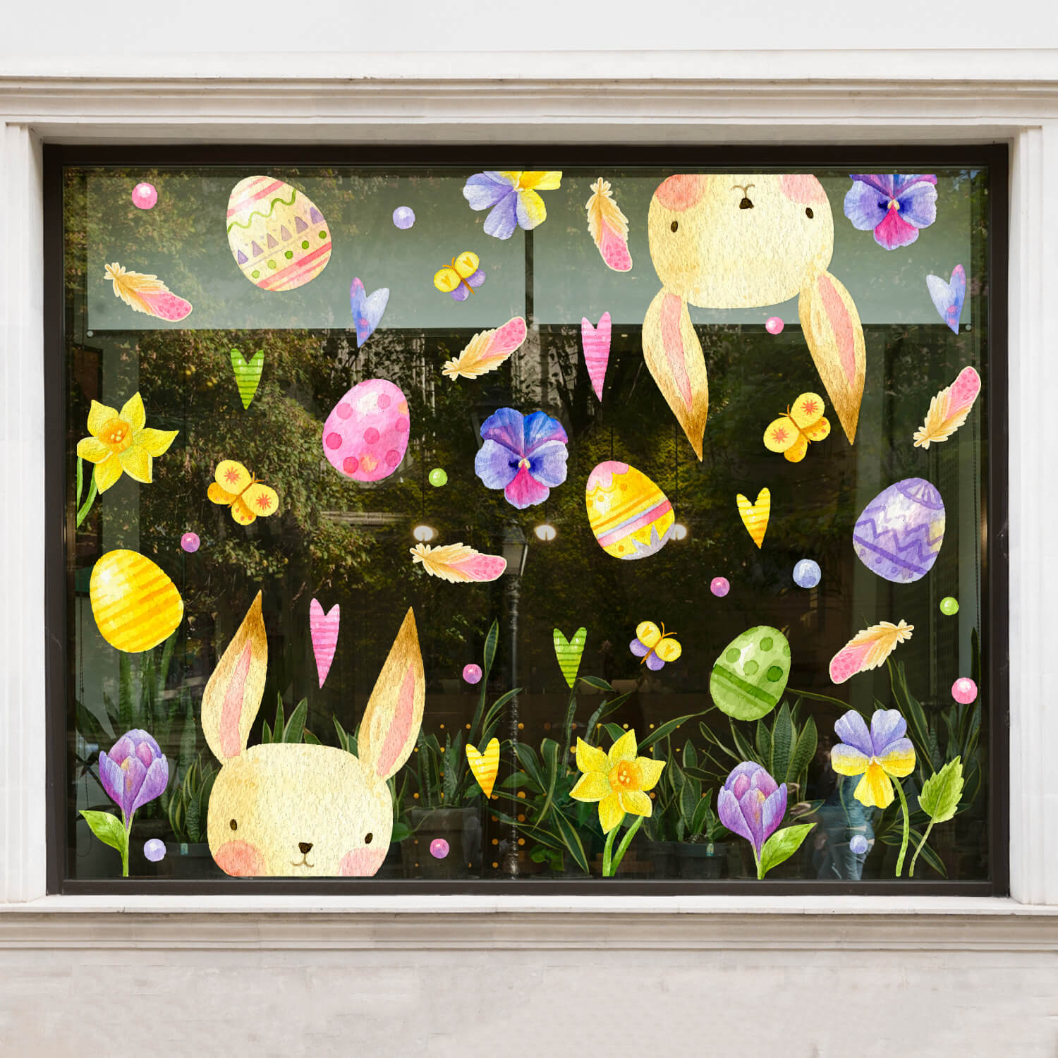 PASC13 - Vinil Electroestático Sonrisas de Pascua