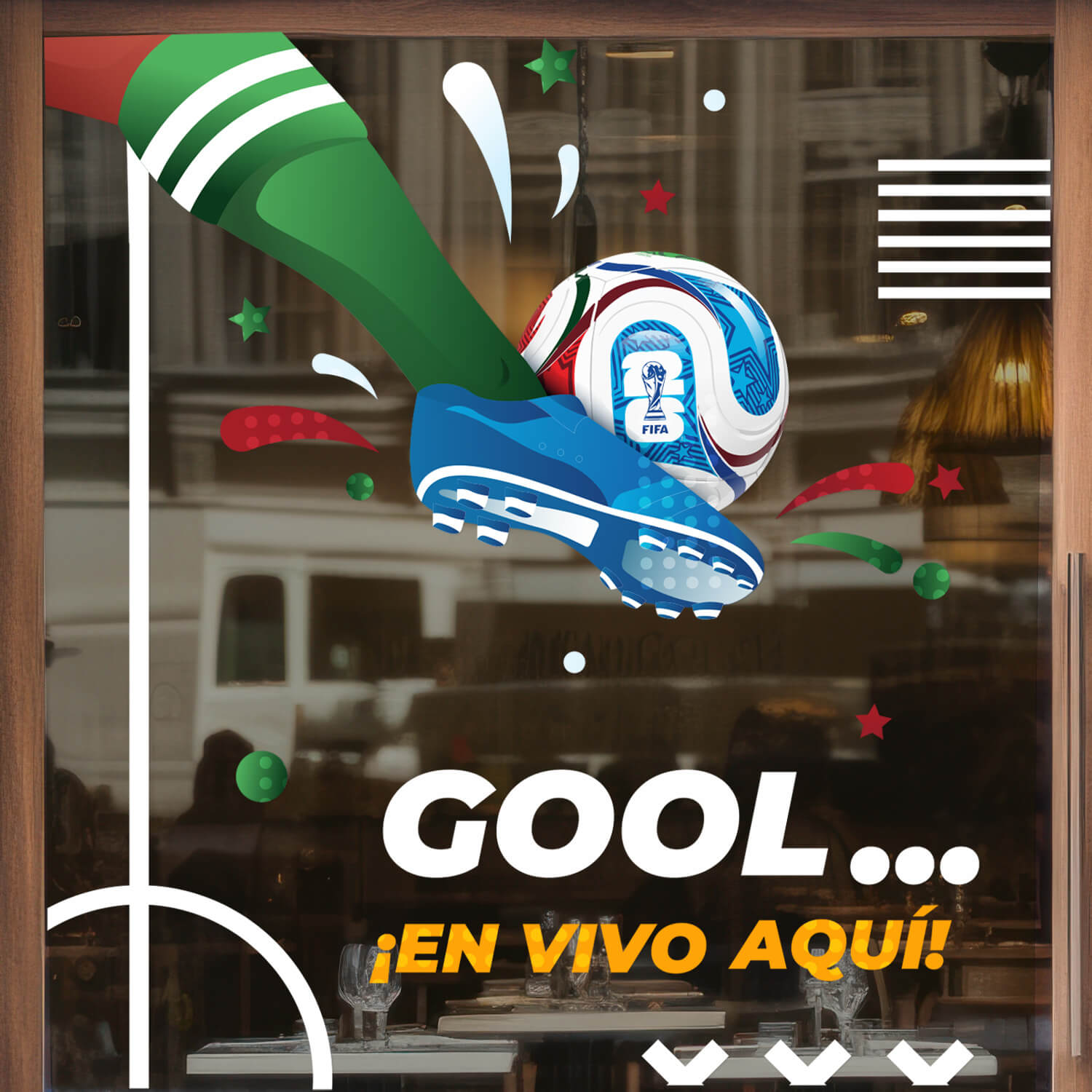 ELECTRO05 - Vinil Electroestático Vive el Mundial