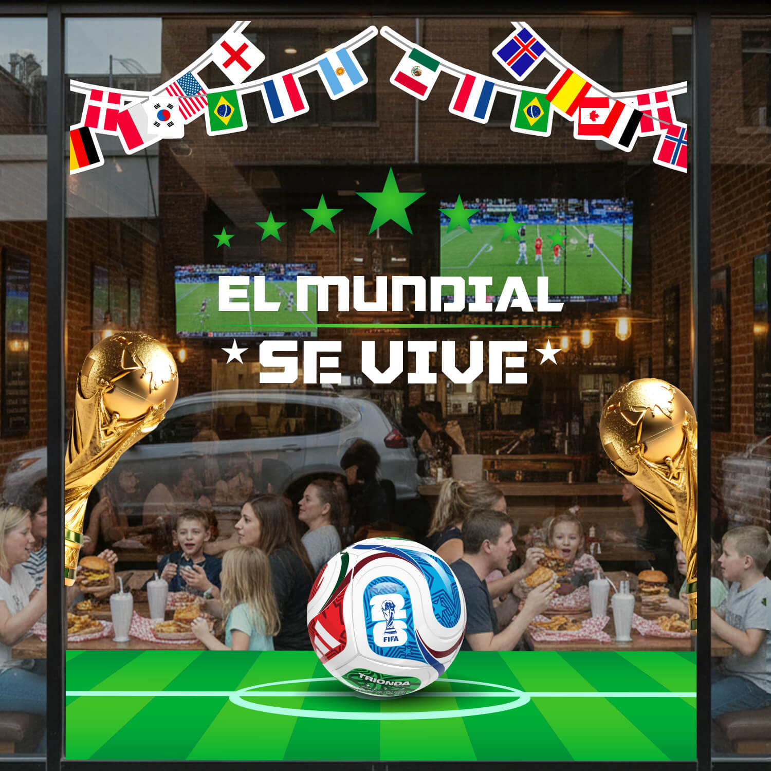 ELECTRO08 - Vinil Electroestático La casa del partido