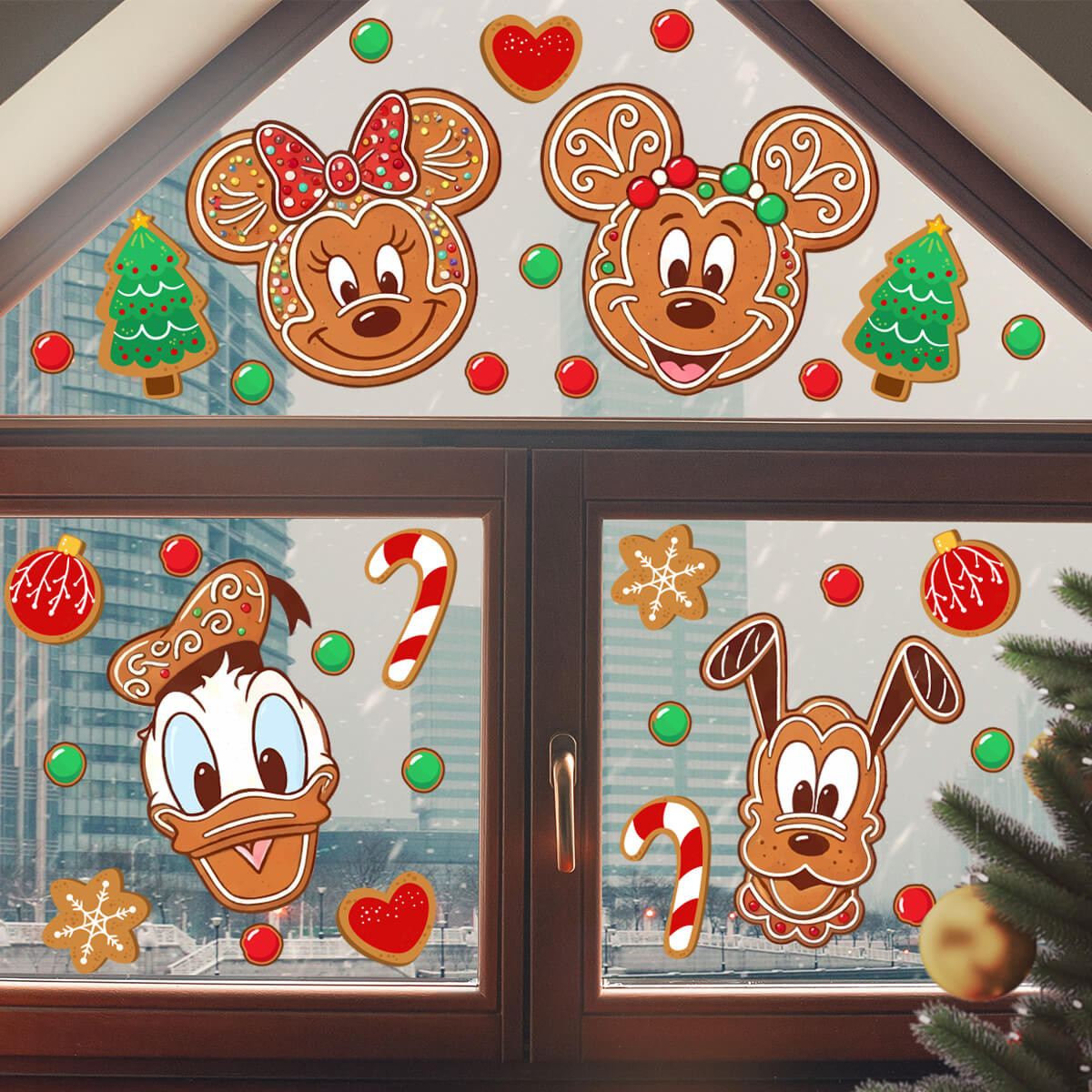 NAV84 - Vinil Electroestático Mickey navideño
