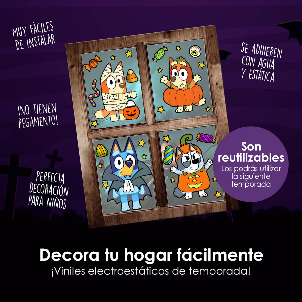 HALL94 - Vinil Electroestático Bluey Boo