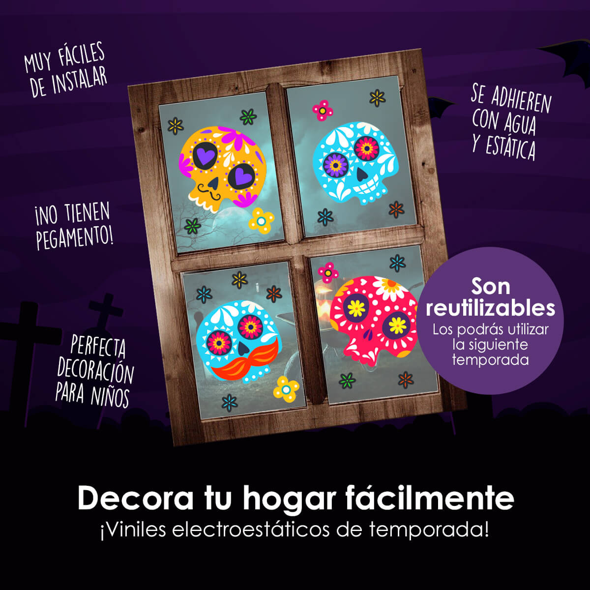 HALL81 - Vinil Electroestático Fiesta Catrina