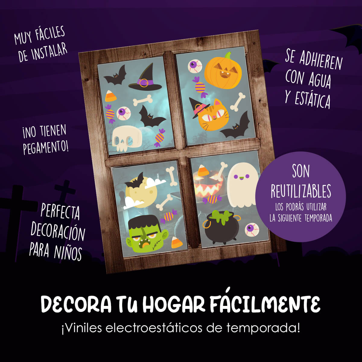 HALL32 - Vinil Electroestático  Magical halloween