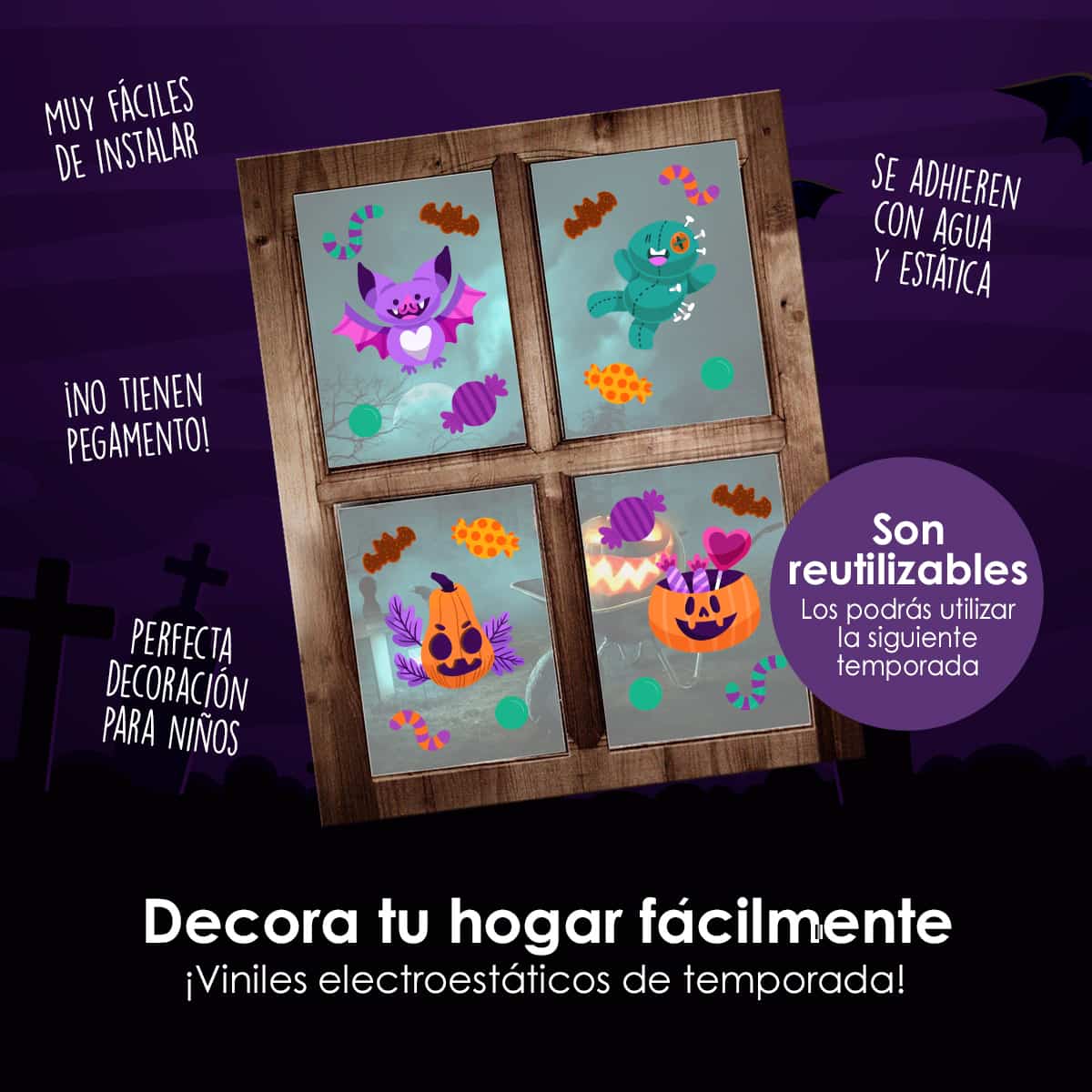 HALL84 - Vinil Electroestático Hechizo Nocturno