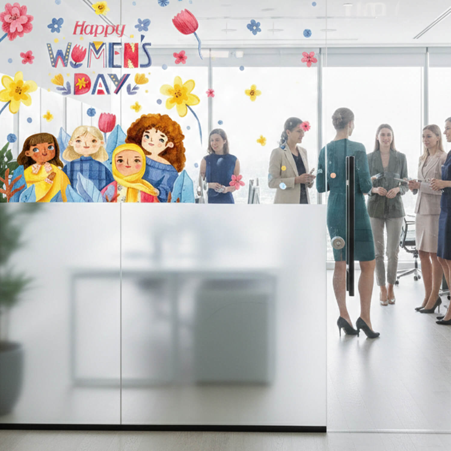 ELECTRO04 - Vinil Electroestático Ella florece