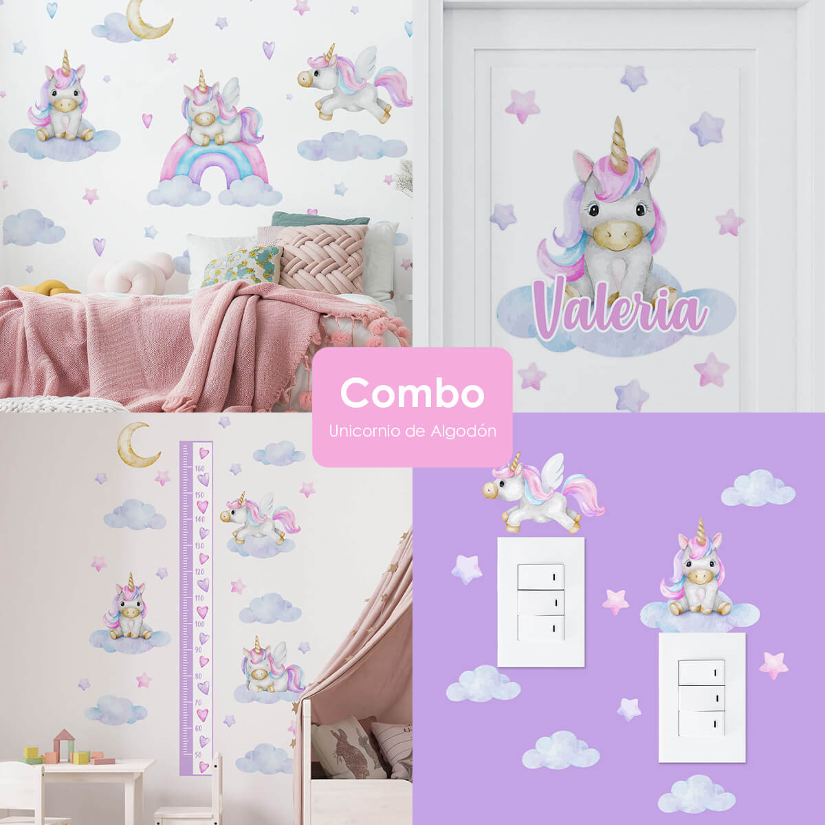 COMBO27 - Unicornio de Algodón