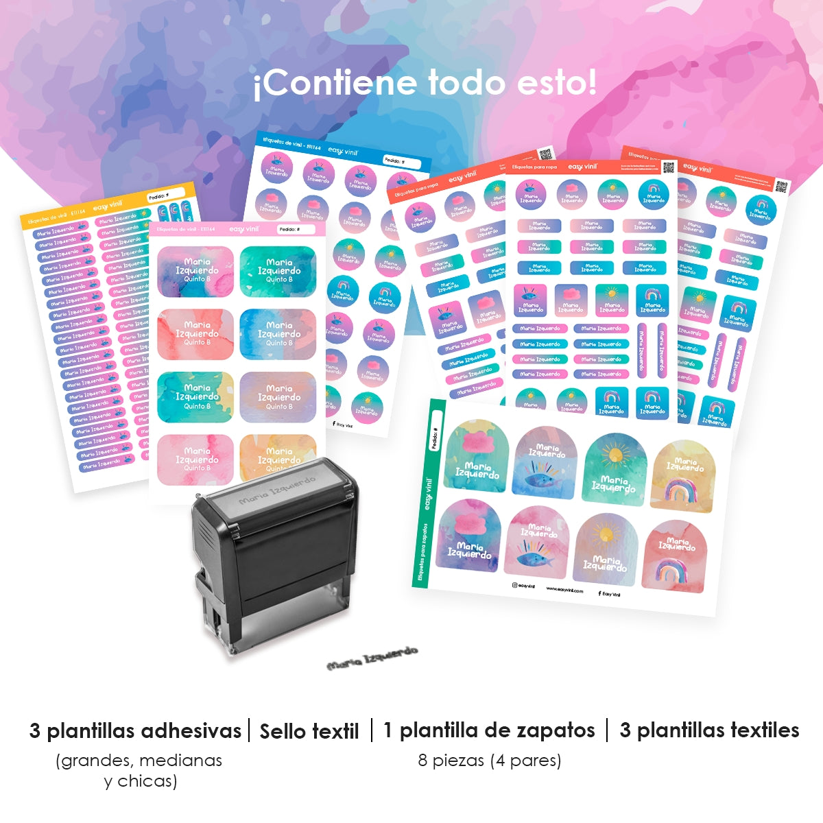 Combo GuarderiaETI164 - Acuarela