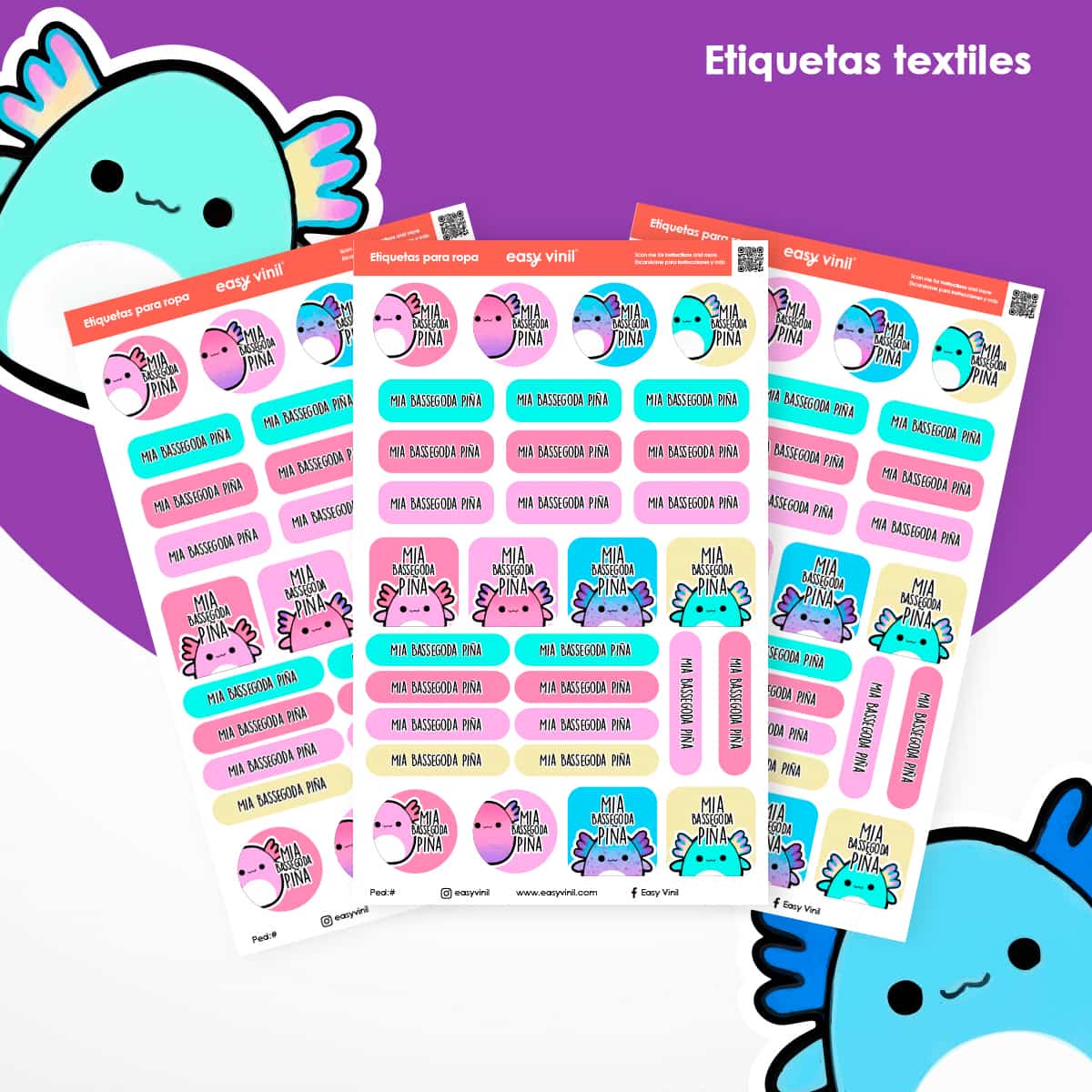 TEXTIL205 - Ajolotes Mágicos