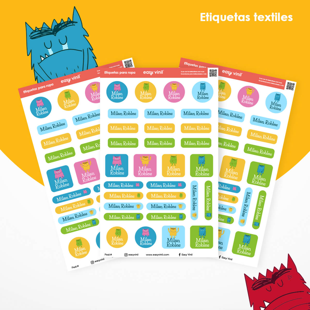 TEXTIL139 - Monstruo de Colores