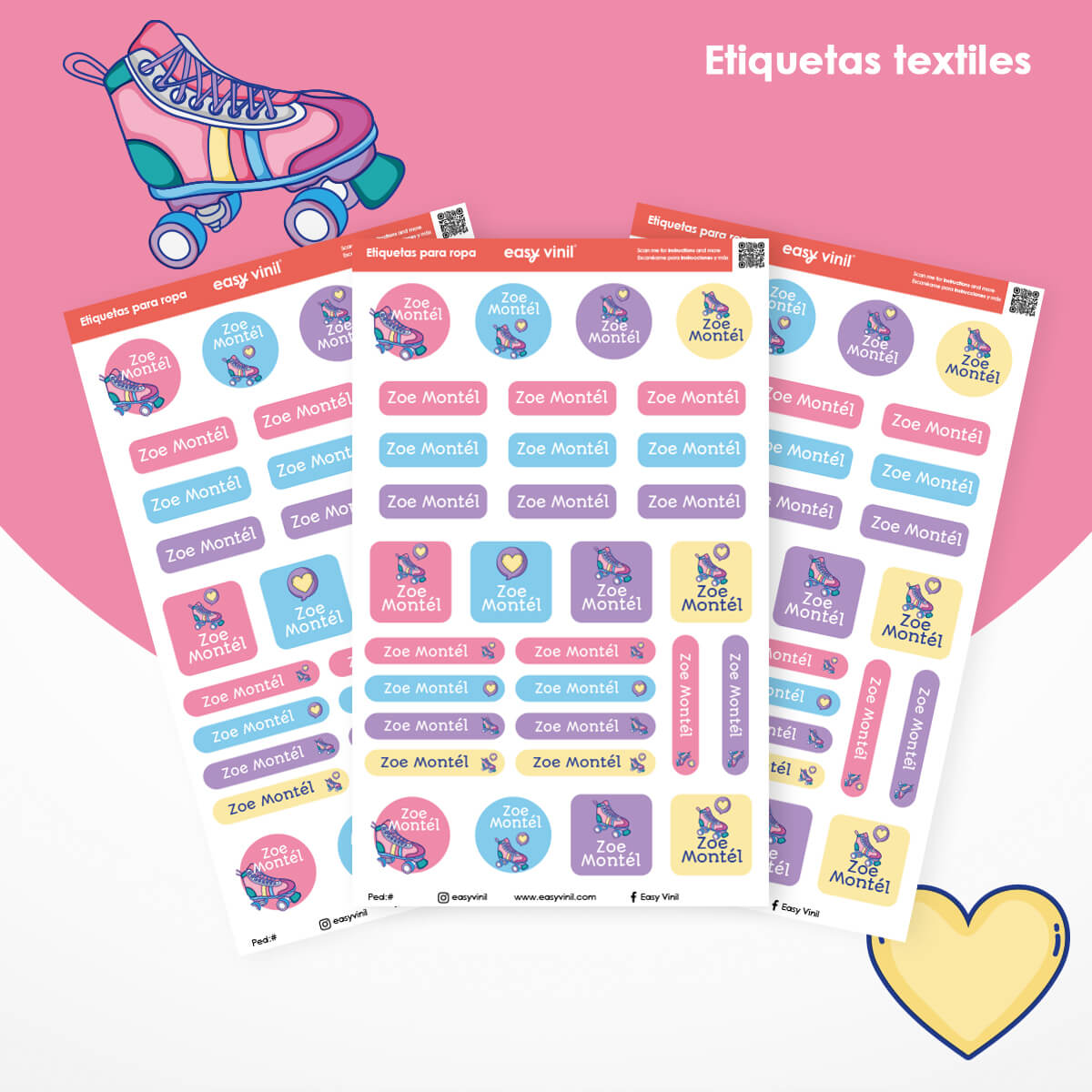 TEXTIL151 - Rosa en ruedas