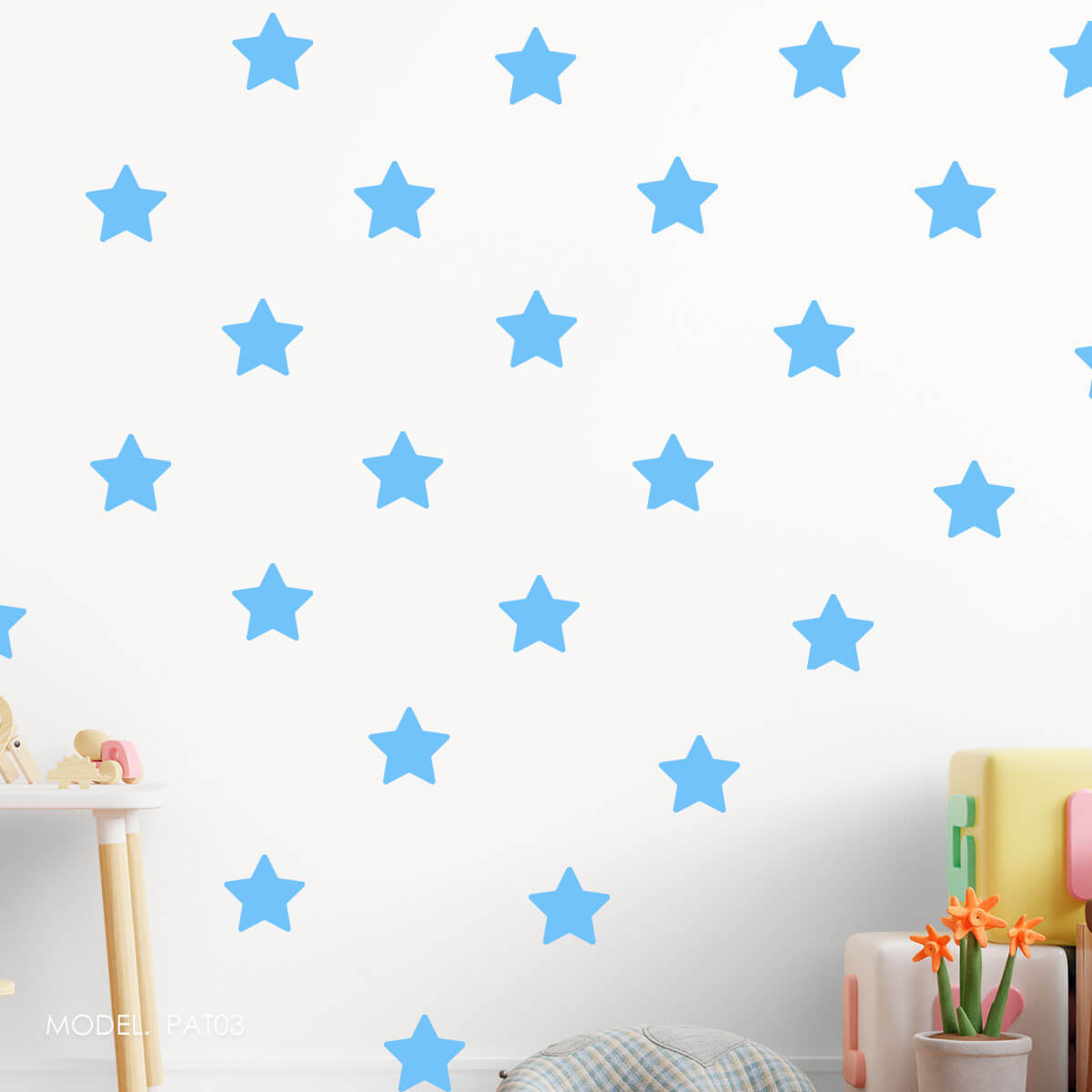 PAT03- Patrón Estrellas Azules ¡Escoge tu tonalidad de azul favorita!