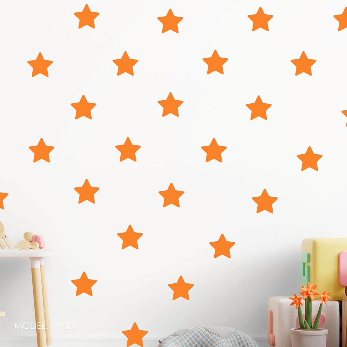 PAT06- Patrón Estrellas Naranjas ¡Escoge tu tonalidad de naranja favorita!